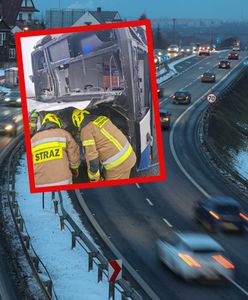 Poważne utrudnienia na Zakopiance. Autobus zderzył się z ciężarówką