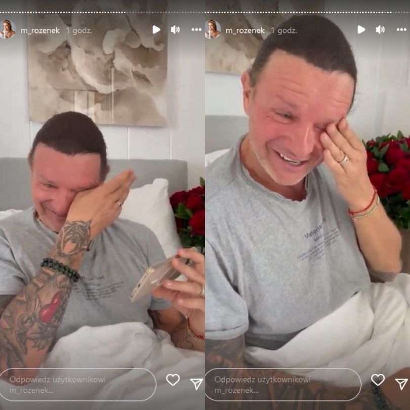 Radosław Majdan wybucha płaczem na widok niespodzianki z okazji 50. urodzin