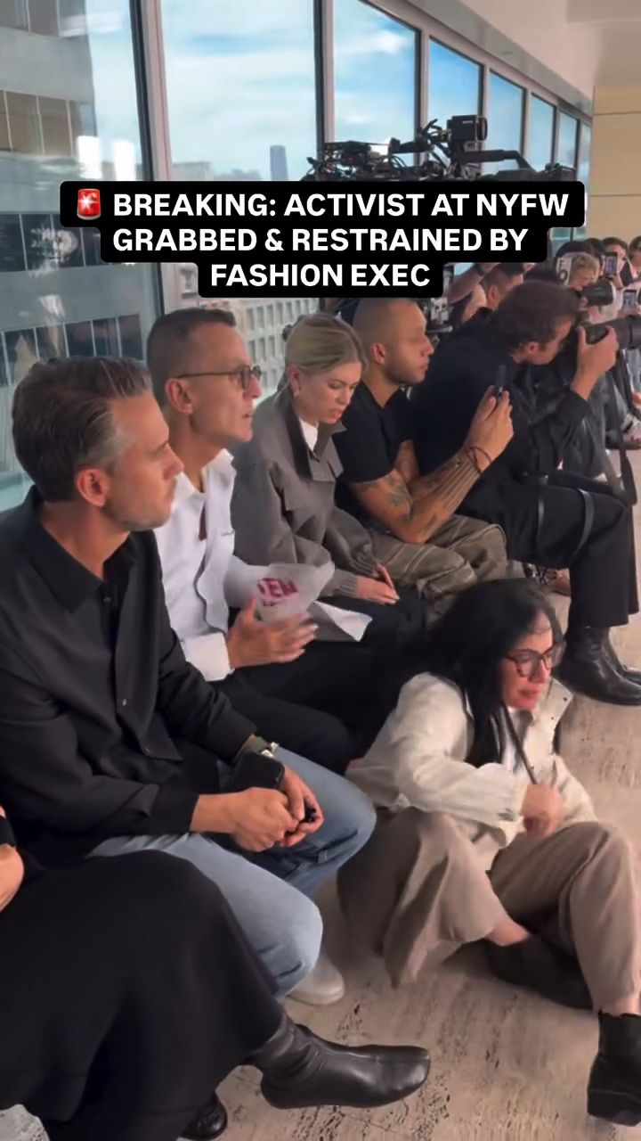 Protest aktywistów na New York Fashion Week