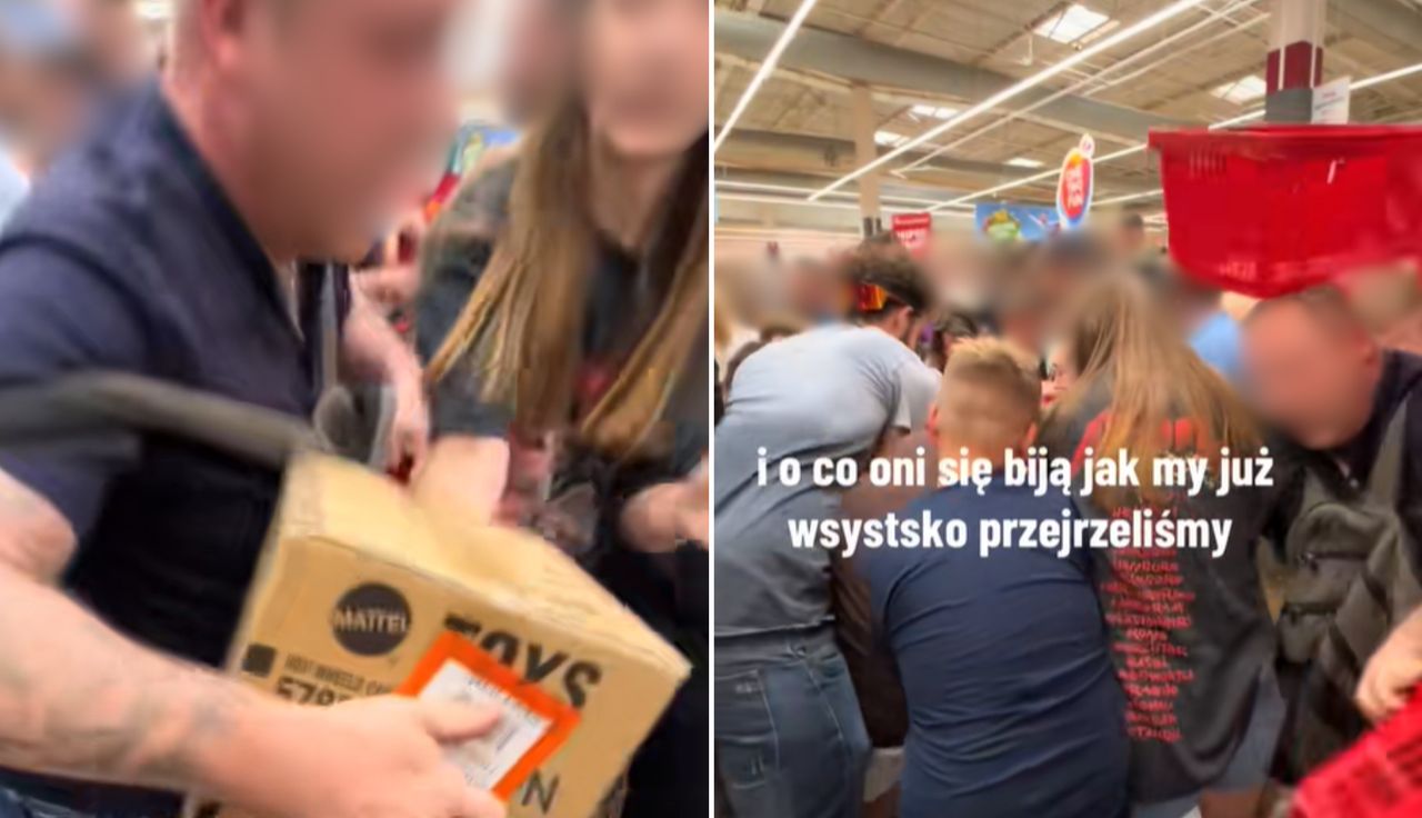 Wyrywali sobie towar w Katowicach. Już 1,7 mln wyświetleń