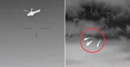 Rosjanie zaskoczeni u wybrzeży Krymu. Moment zestrzelenia śmigłowca Mi-8