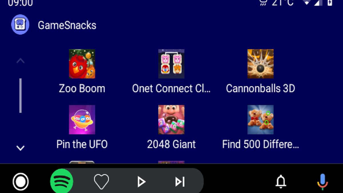 Android Auto oferuje proste gry