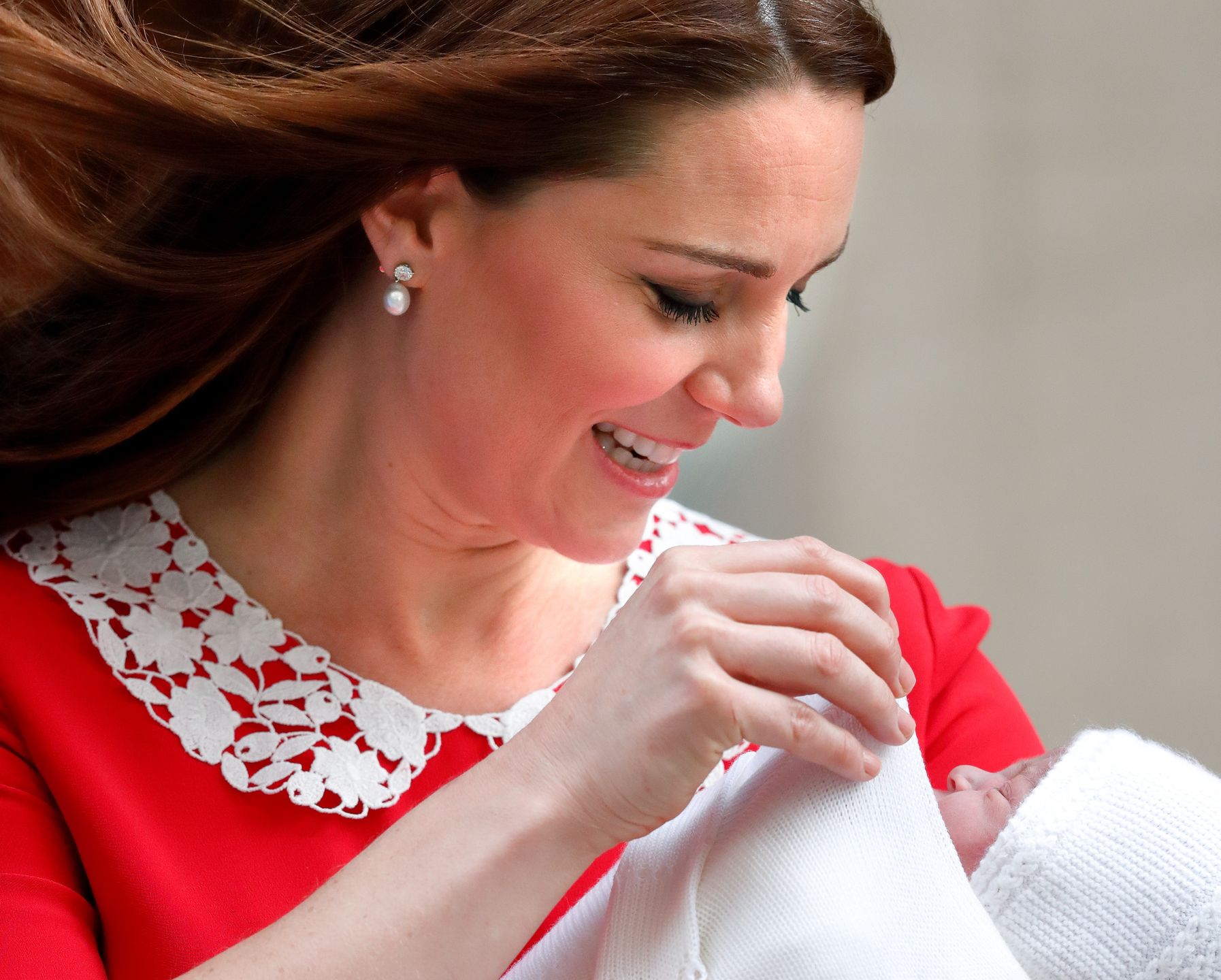 Księżna Kate z księciem Louisem 