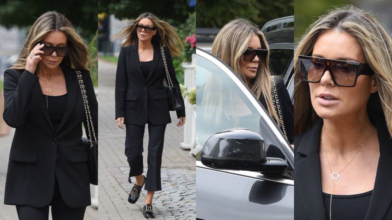 Małgorzata Rozenek w Warszawie w stylizacji na Victorię Beckham