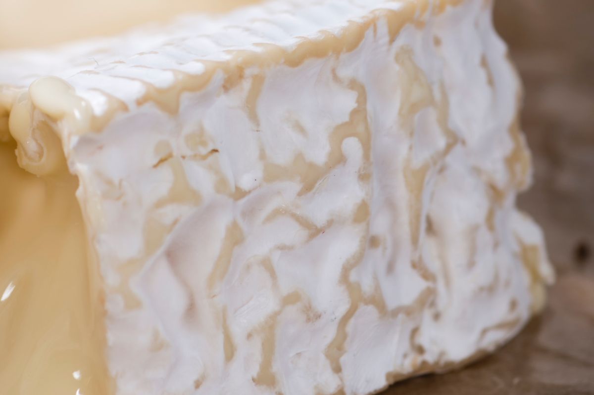 The rind of camembert is not as soft as its interior