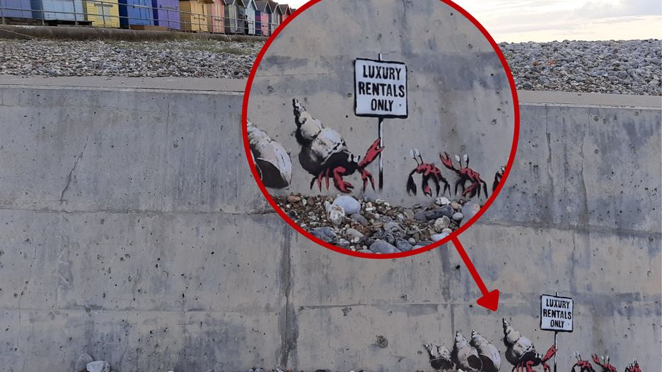 Plaża w Cromer. Wszyscy się zastanawiają czy to  Banksy
