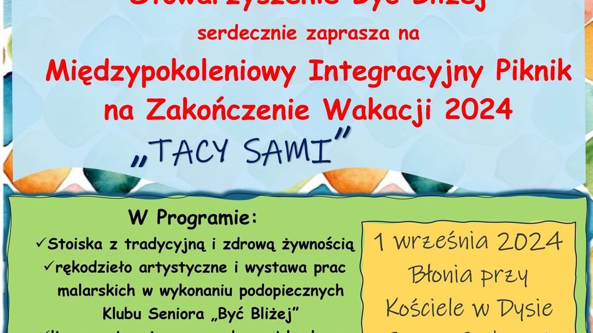 Piknik na zakończenie wakacji w Dysie 2024
