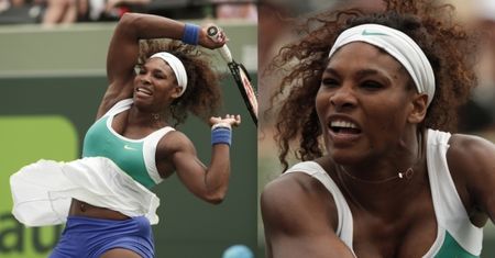 Groźna Serena Williams na korcie...