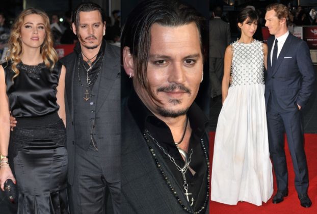 Johnny Depp z Amber Heard i Benedict Cumberbatch z żoną na premierze (ZDJĘCIA)