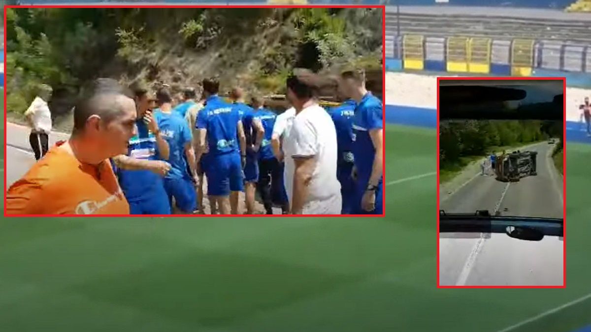 Piłkarze pomogli po wypadku samochodowym