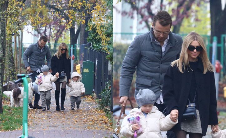 Katarzyna Tusk z mężem i córkami