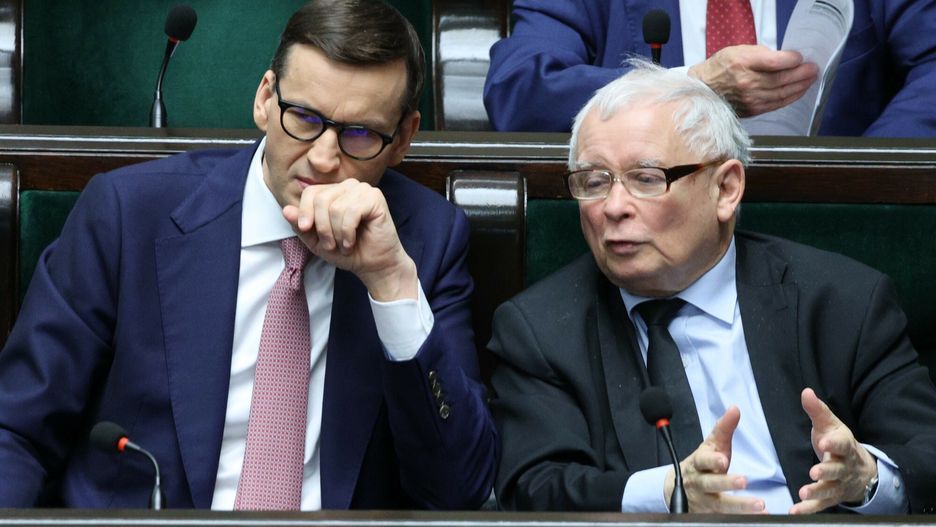 53. posiedzenie Sejmu IX kadencji
28.04.2022 Warszawa 53. posiedzenie Sejmu IX kadencji   Fot Jacek Dominski/REPORTER
n/z: Mateusz Morawiecki, Jaroslaw Kaczynski
JACEK DOMINSKI/REPORTER