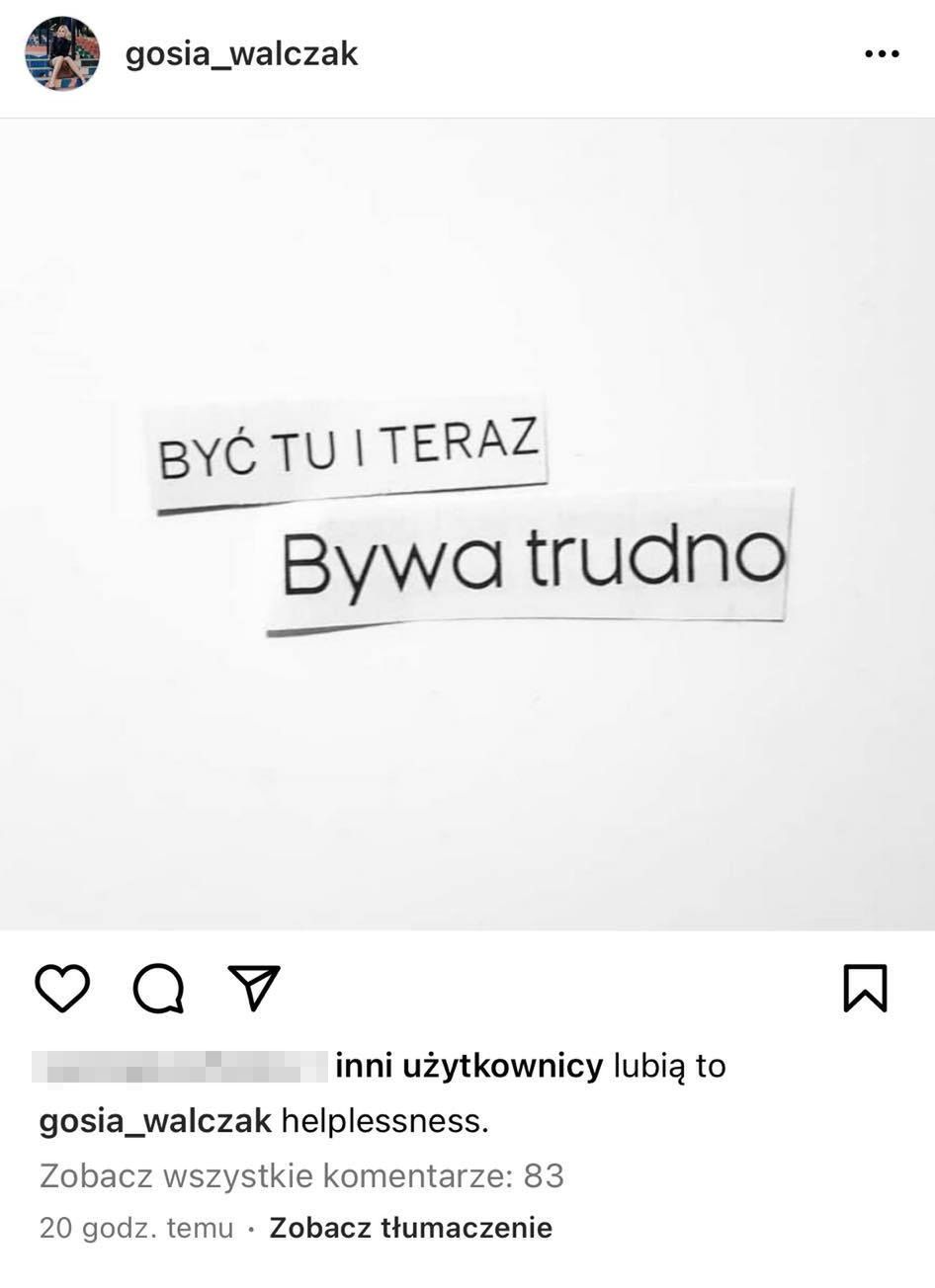 Małgorzata Walczak na Instagramie