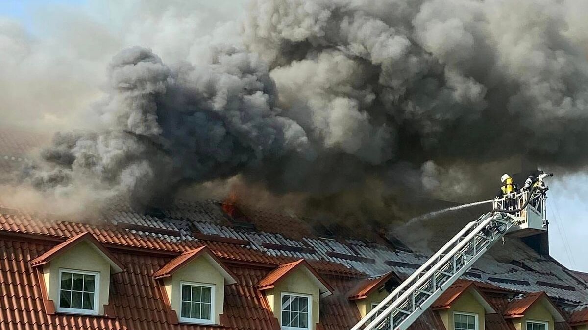 Pożar hotelu W Krainie Alicji w Nałęczowie
