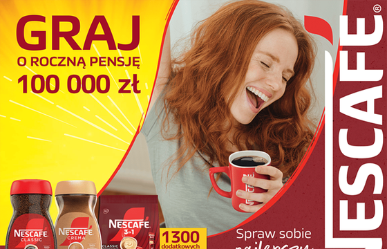 Nescafe z loterią „Graj o roczną pensję”