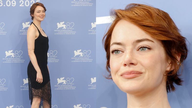 Emma Stone w czarnej kreacji na Festiwalu Filmowym w Wenecji 