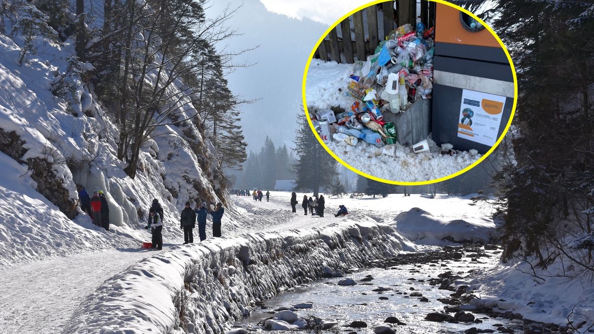 Turyści zostawiają śmieci tuż przy wejściu do parku 