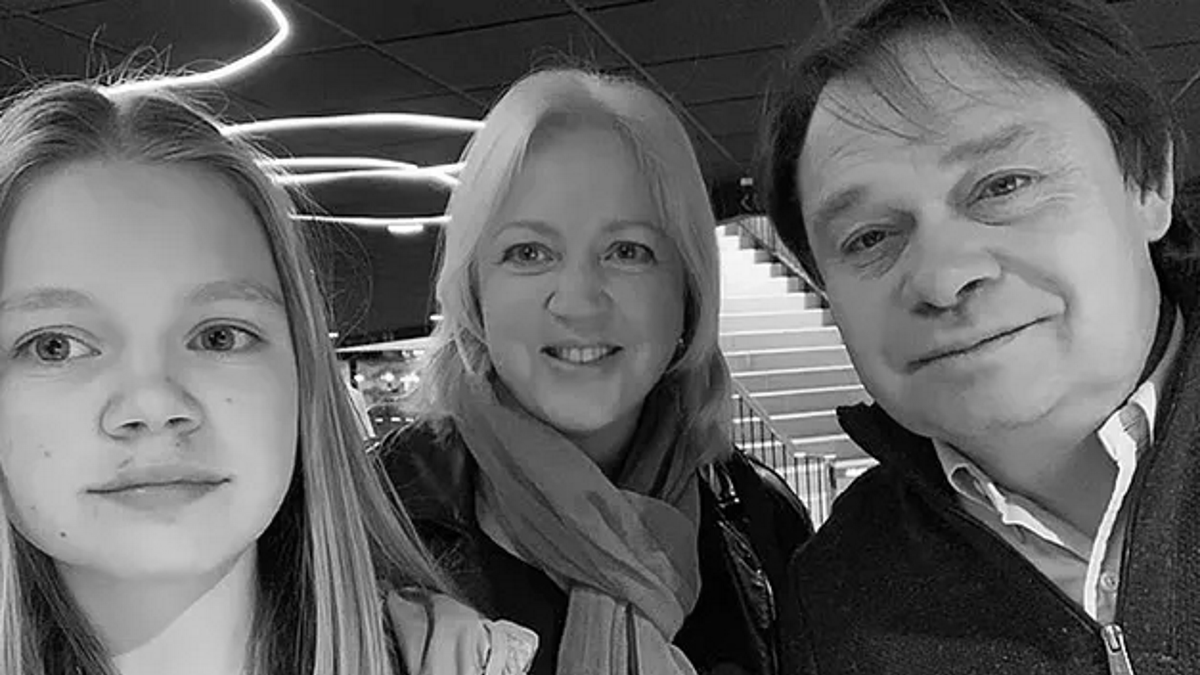 Siergiej ze swoją żoną Natalią i córką Marią.