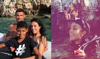 Rodzinne wakacje Cristiano Ronaldo: namiętne pocałunki, nurkowanie i czas z dziećmi (ZDJĘCIA)