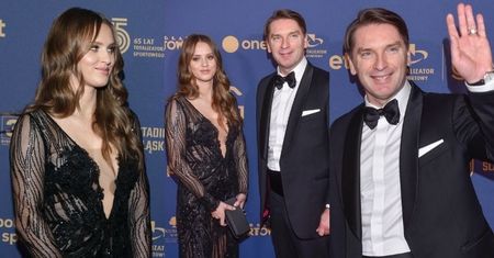 Gala Mistrzów Sportu 2022. Roześmiany Tomasz Lis pozuje na czerwonym dywanie z elegancką córką Polą (ZDJĘCIA)