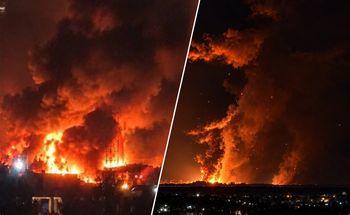 Potężny pożar pod Kijowem. Płonąć ma ukraiński magazyn amunicji