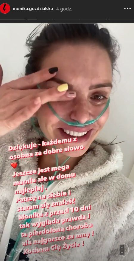 Monika Goździalska walczy z koronawirusem 