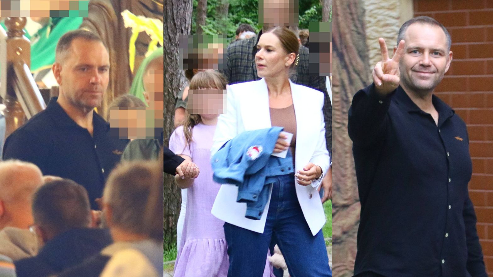 Karol Nawrocki wybrał się z żoną i córką do kościoła w Juracie