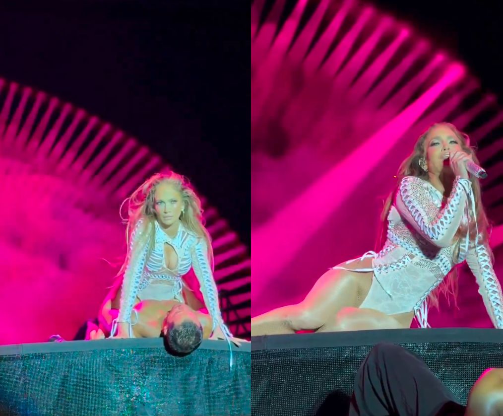 Wulgarny performens Jennifer Lopez