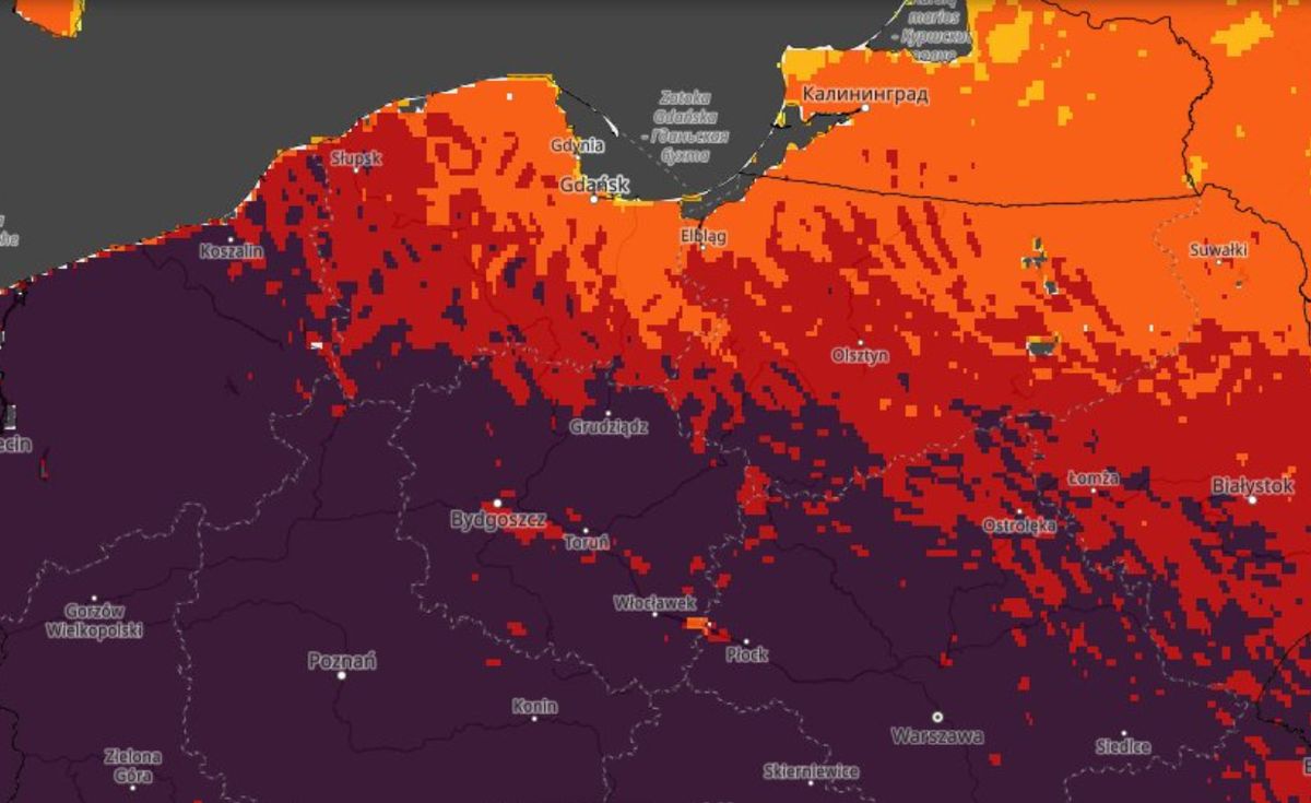  Zagrożenie pożarami lasów w Polsce na mapie IMGW