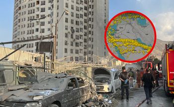 Niebo po ataku Izraela na Iran. Tłok w powietrzu