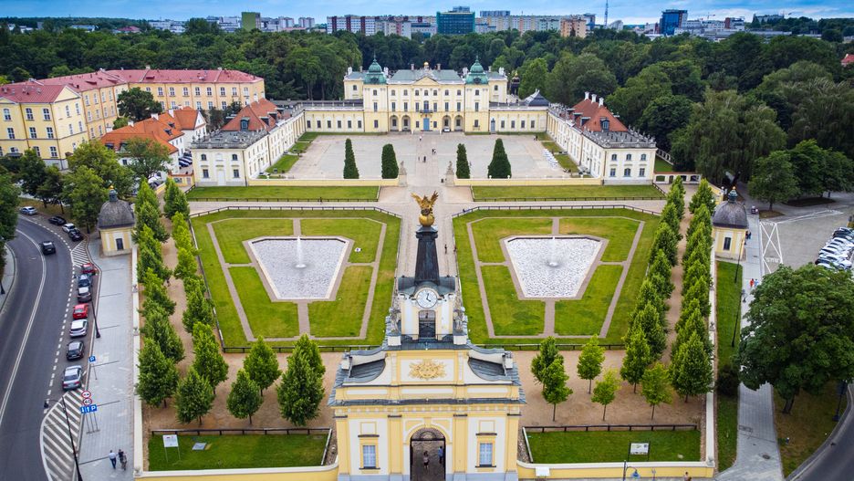 Pałac Branickich z lotu ptaka