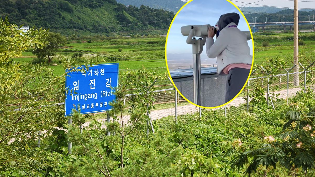 Podróżniczka odwiedziła granicę dzielącą Koreę Pd i Pn