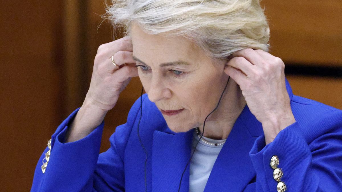 European Commission President Ursula von der Leyen attends a meeting with Keidanren Chairman Yoshinobu Tsutsui (not pictured) at the Keidanren headquarters in Tokyo, Japan, 23 July 2025. Von der Leyen is scheduled to attend the Japan-EU Summit. EPA/FRANCK ROBICHON Dostawca: PAP/EPA.