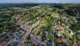 Jaworzno. Obwodnica Byczyny, droga nad osiedlem