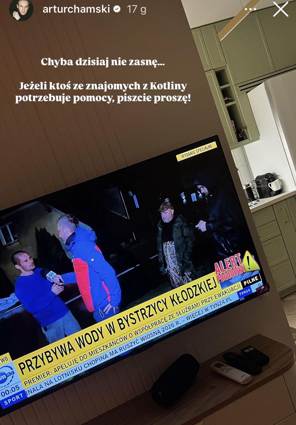 Rodzinne miasto Artura Chamskiego dotknięte powodzią