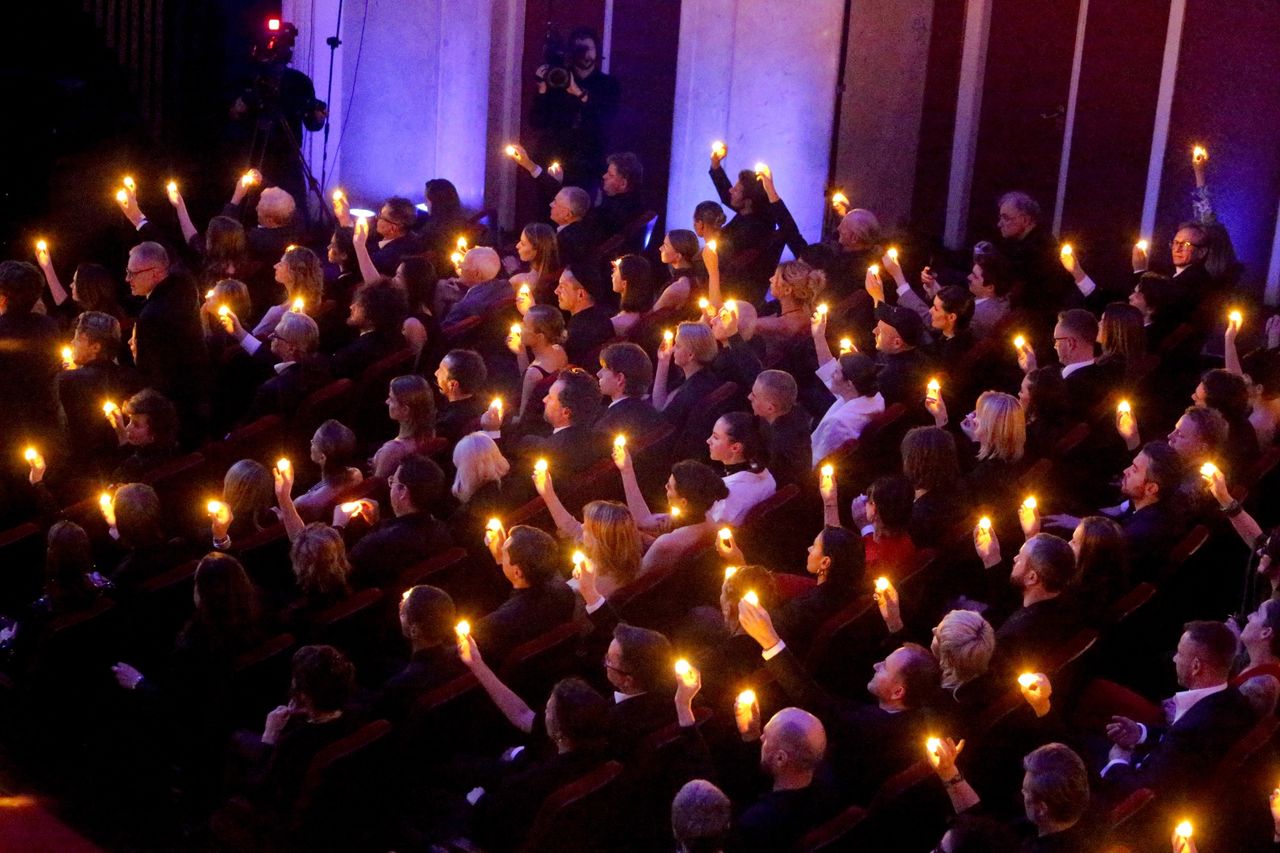 Setki świateł na gali Orłów w Teatrze Polskim 