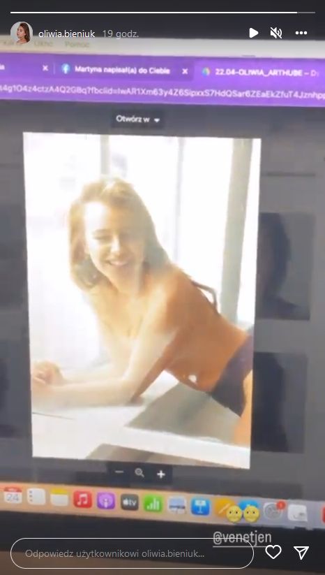 Oliwia Bieniuk pozuje topless