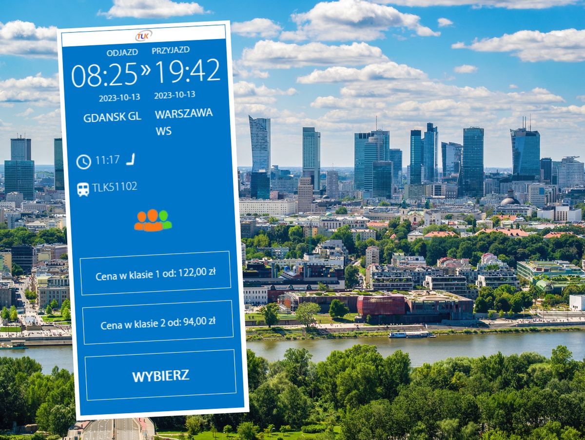 Pociąg TLK Biebrza jedzie z Gdańska do Warszawy ponad 11 godz. 
