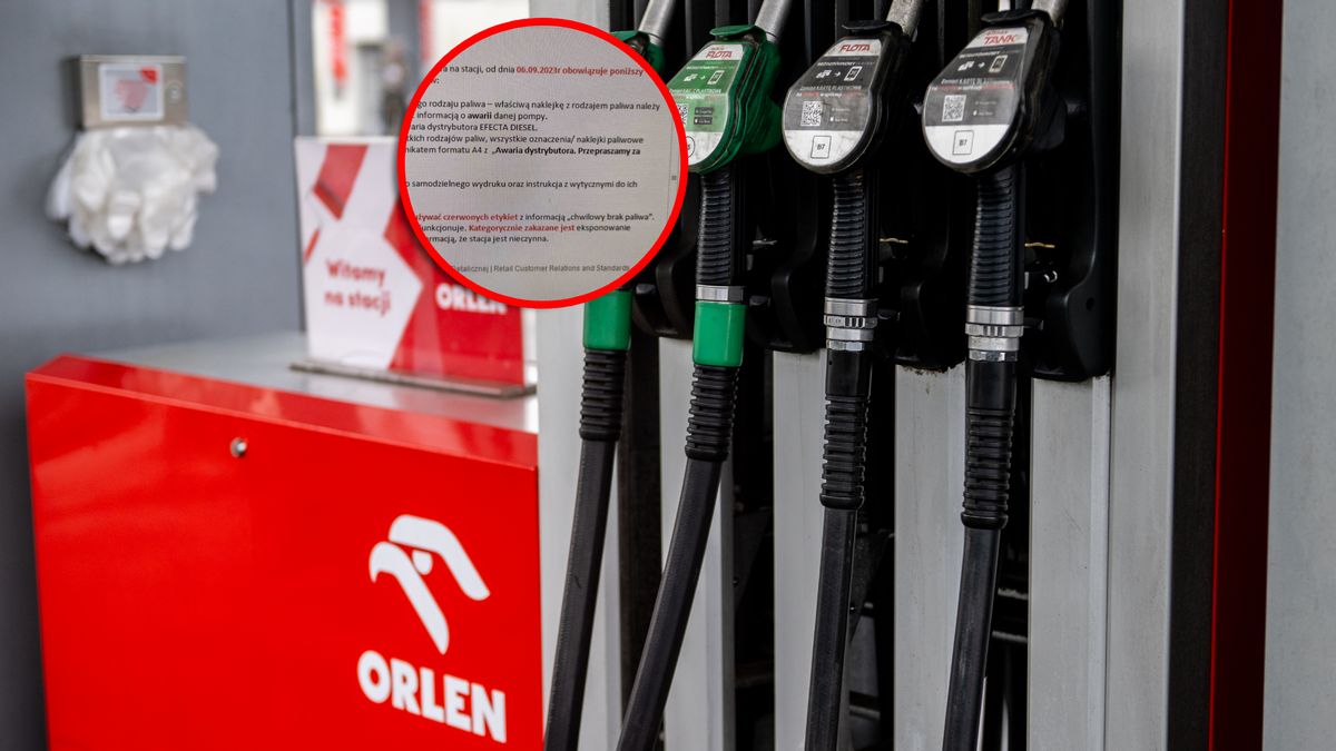 Orlen odpowiada ws. komunikatów na dystrybutorach
