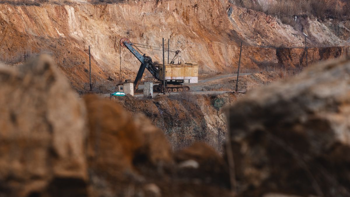 KIROVOHRAD, UKRAINE - FEBRUARY 28: A view of Zavalivskyi Graphite Plant, a Ukrainian enterprise specializing in the extraction of graphite ore and its processing for industrial needs in Zavallya, Kirovohrad Oblast, Ukraine on February 28, 2025. The open-pit mining has been in operation since 1964. Currently, graphite, garnet, and granite are being extracted from the quarry. According to estimates, graphite reserves amount to 7,420,000 tons, garnet reserves to 3,000,000 tons, which will be sufficient for 15 years of mining. After that, the quarry area may be expanded. As of now, the quarry depth is about 120 meters. The plant produces around 10 types of graphite for various applications, including powder metallurgy, brake pads, usage in polymer materials such as composite plates for bulletproof vests , and lithium-ion batteries for phones, electric vehicles, and more. The plant's facilities can process up to 100-150 tons of graphite per day. (Photo by Arsen Dzodzaiev/Anadolu via Getty Images)