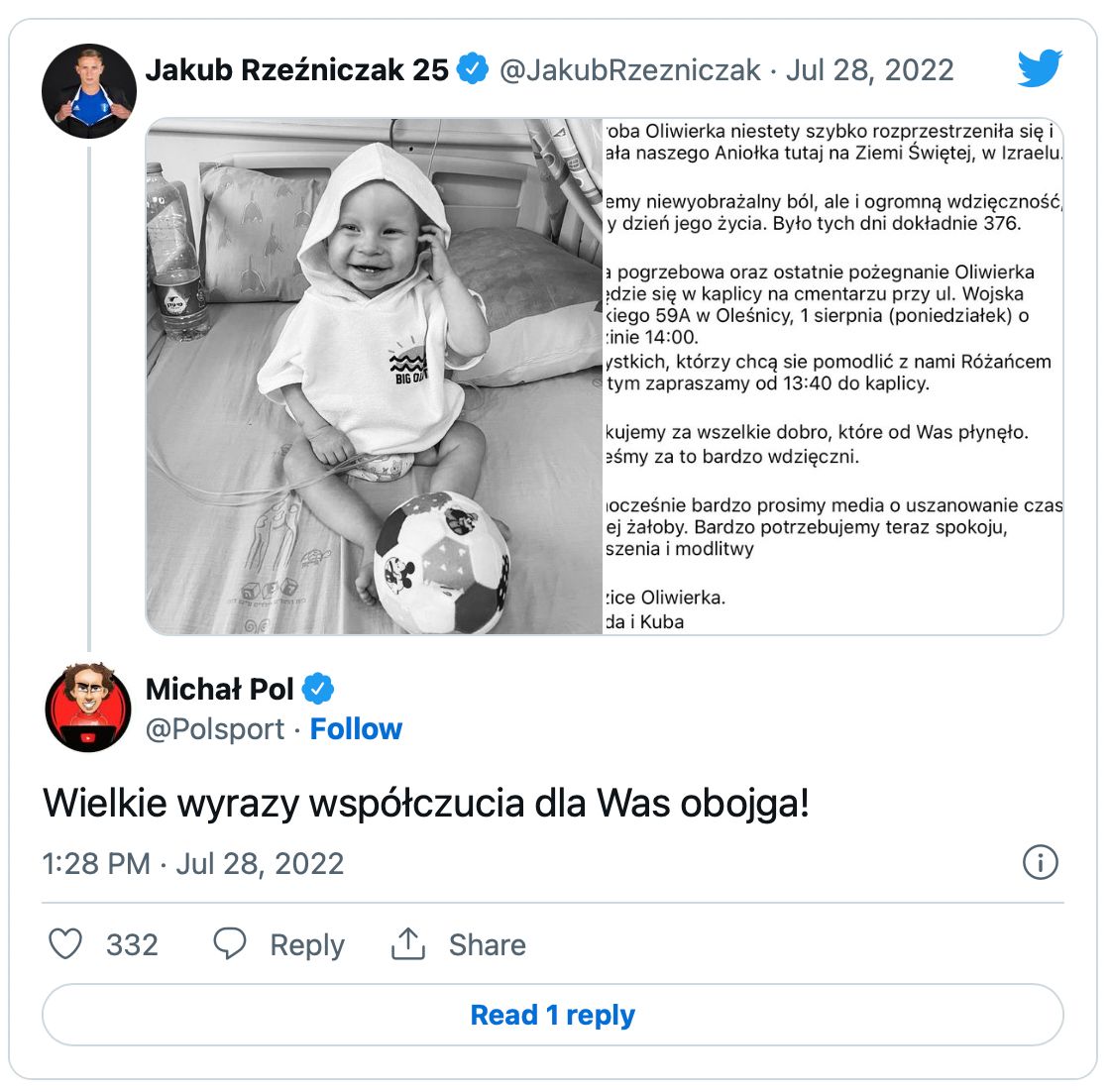 Świat sportu składa kondolencje Jakubowi Rzeźniczakowi i Magdalenie Stępień