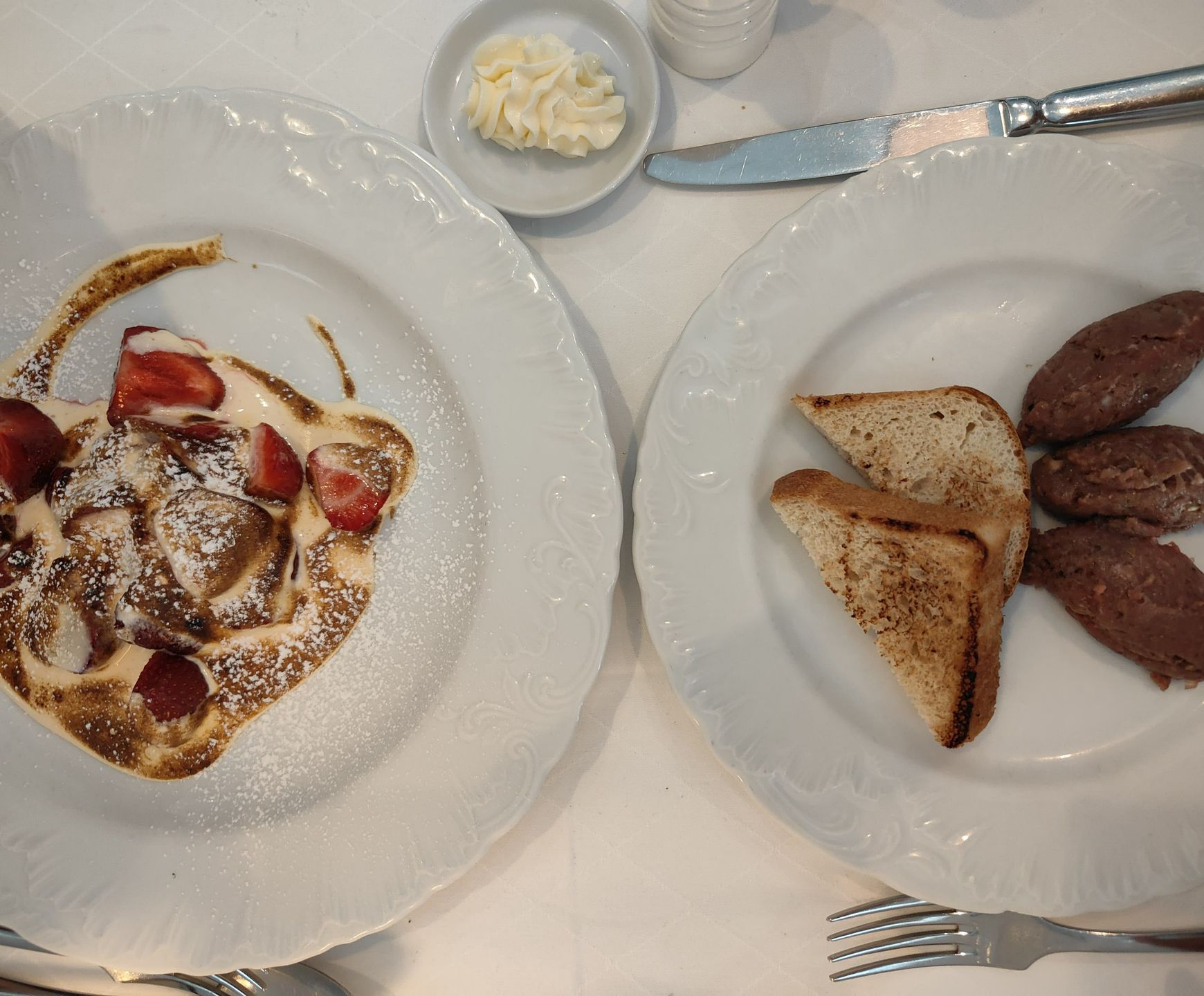 Przystawka i deser w restauracji Adama Gesslera