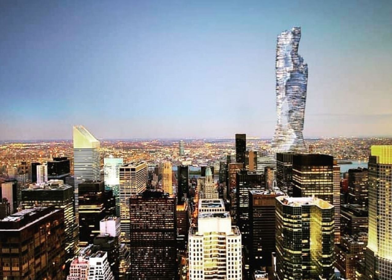 Gigantyczny "oczyszczacz powietrza" w Nowym Jorku? Powstał projekt wieżowca przyszłości