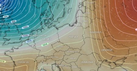 Na zachodzie niż na wschodzie wyż. Polska pośrodku