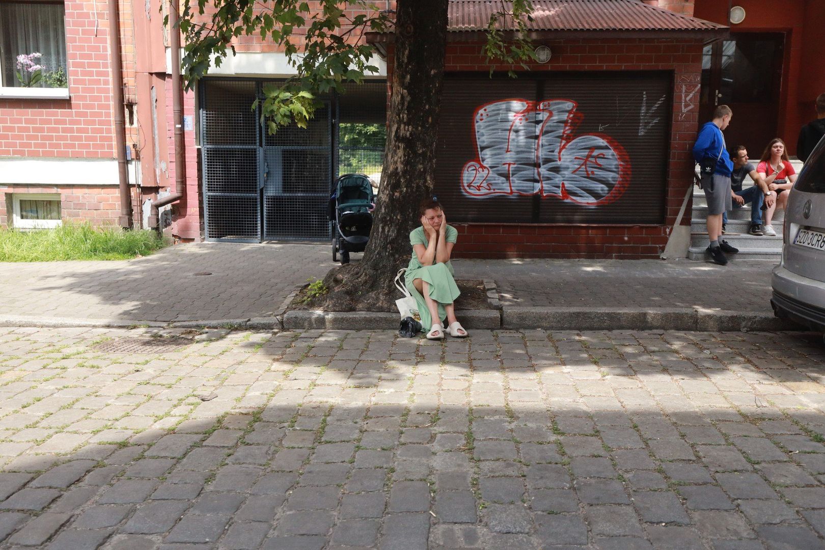 Pożar kamienicy przy ulicy św.Urbana w Zabrzu