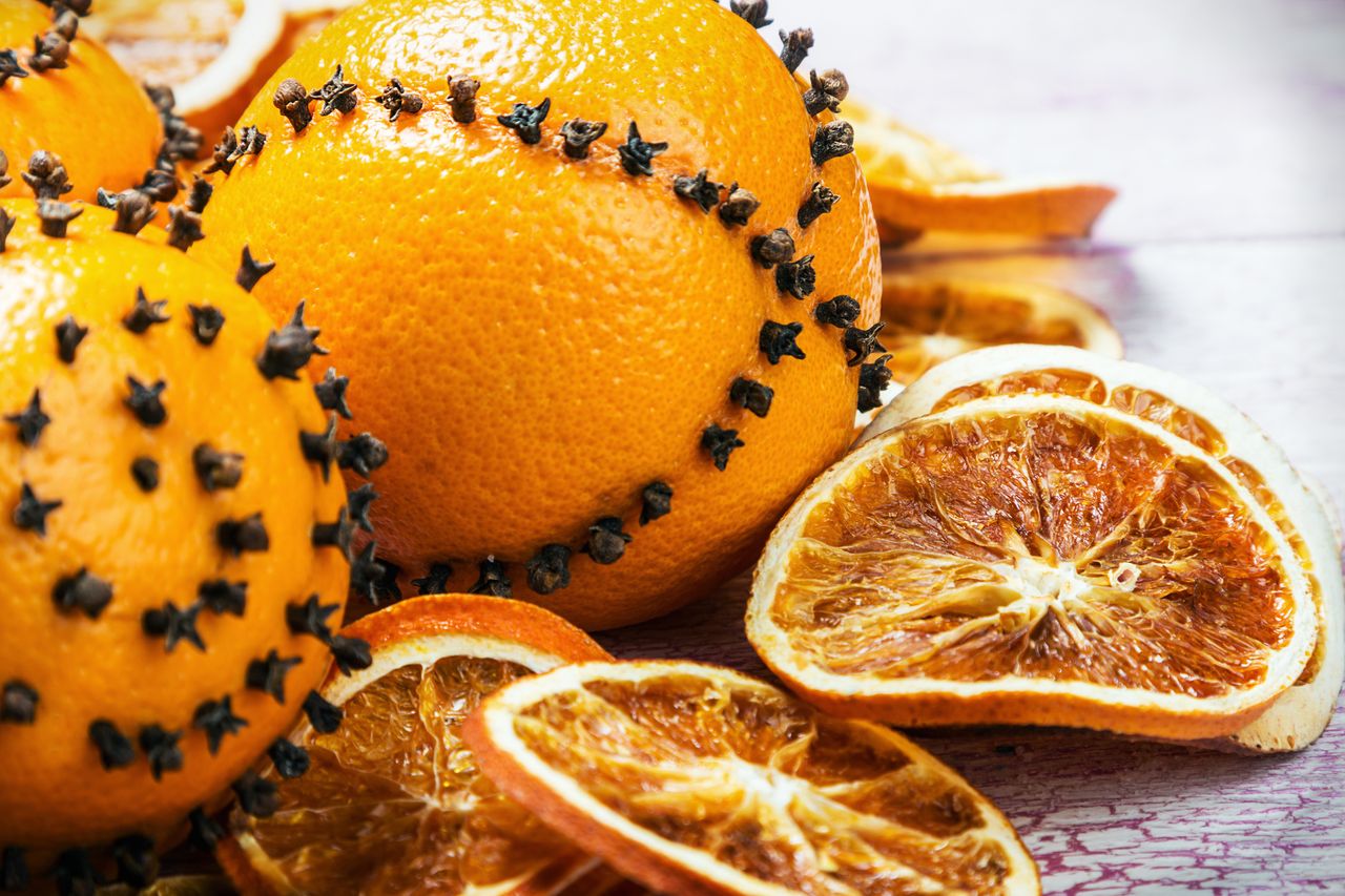 You can use oranges and cloves to create decorations.