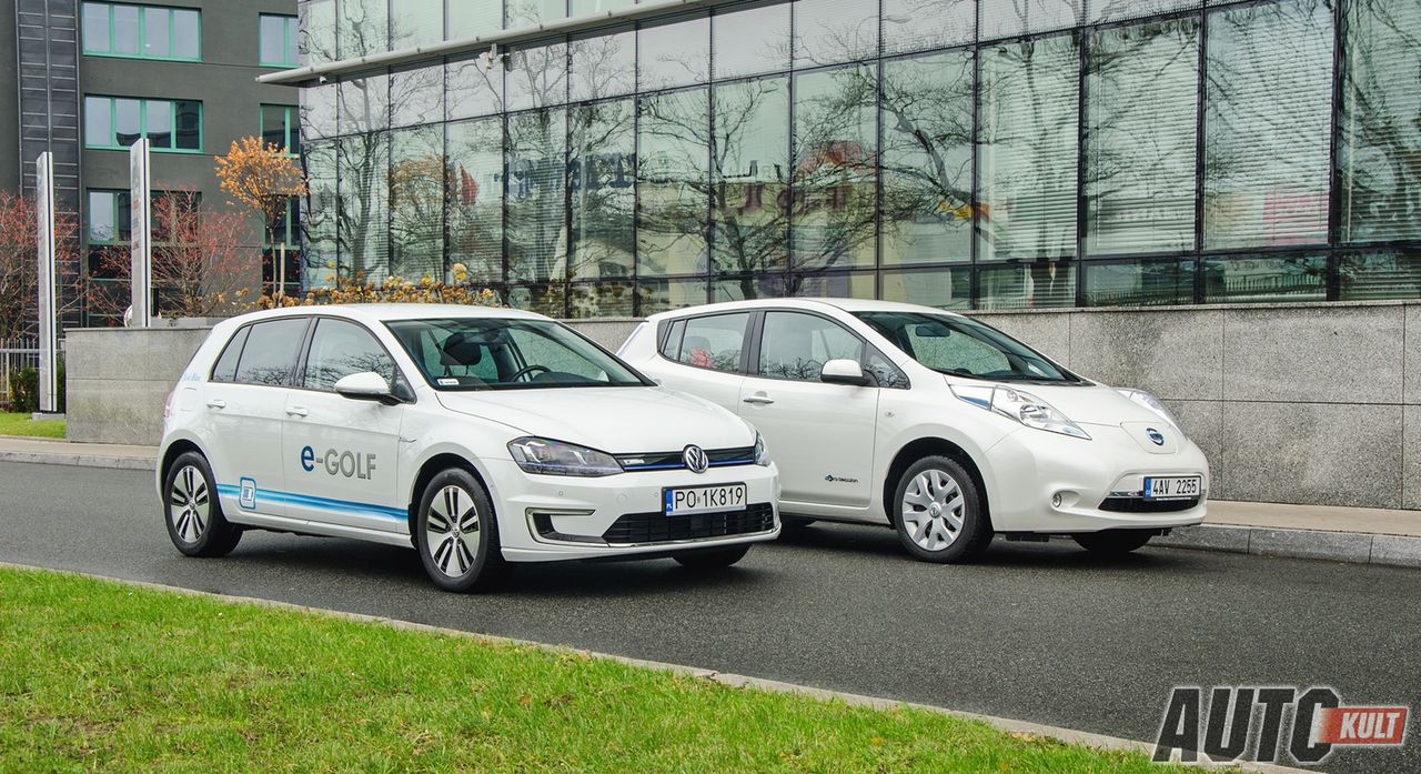 Volkswagen e-Golf i Nissan Leaf - test, opinia, cena