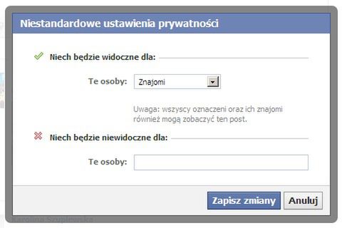 facebook - udostępnianie