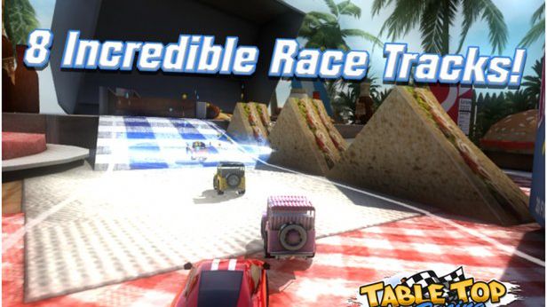 Aplikacja Dnia: Table Top Racing, zakręcone wyścigi na kuchennym stole! 1