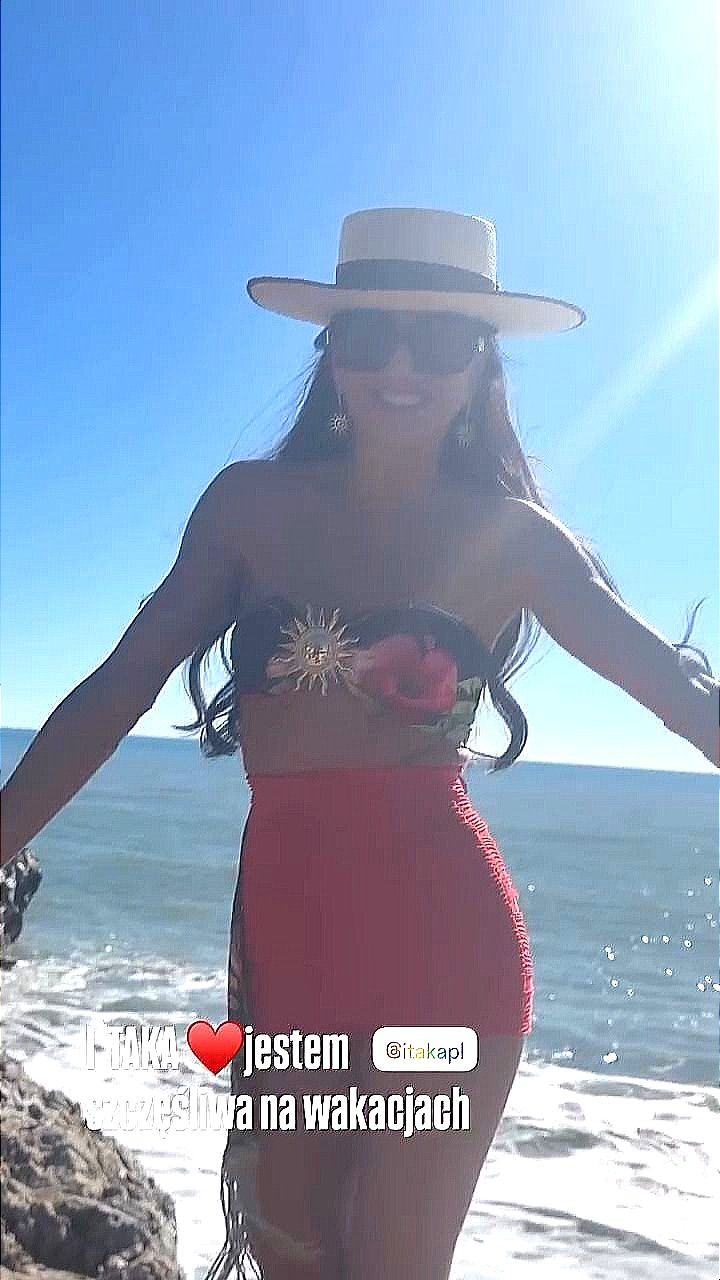 Justyna Steczkowska na plaży